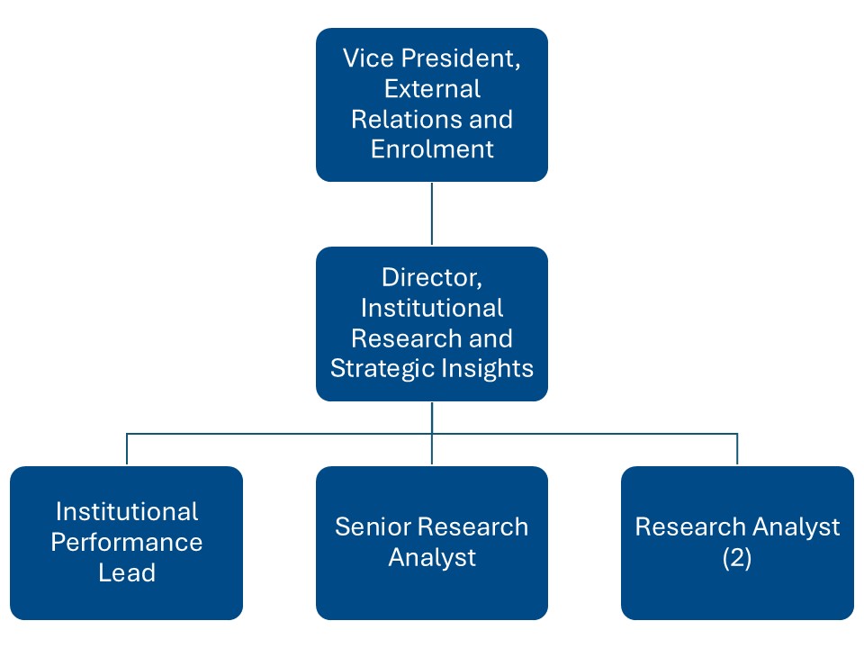 Institutional Research and Strategic Insights Organizational Chart