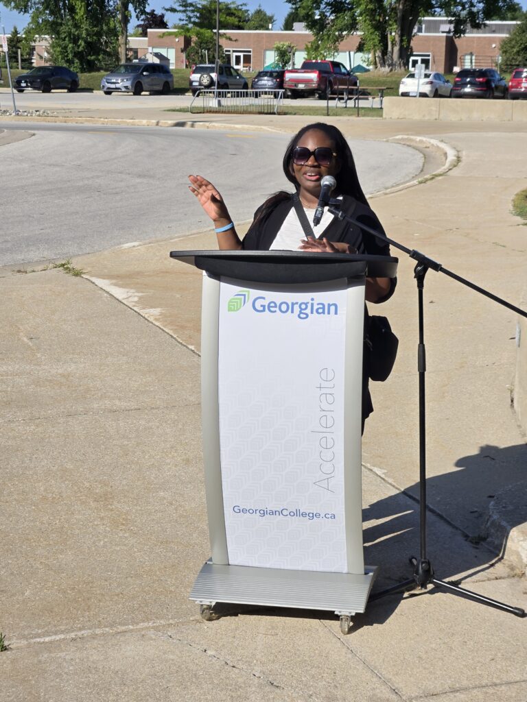 Emancipation Day flag raising at the Owen Sound Campus. Aug. 1, 2025