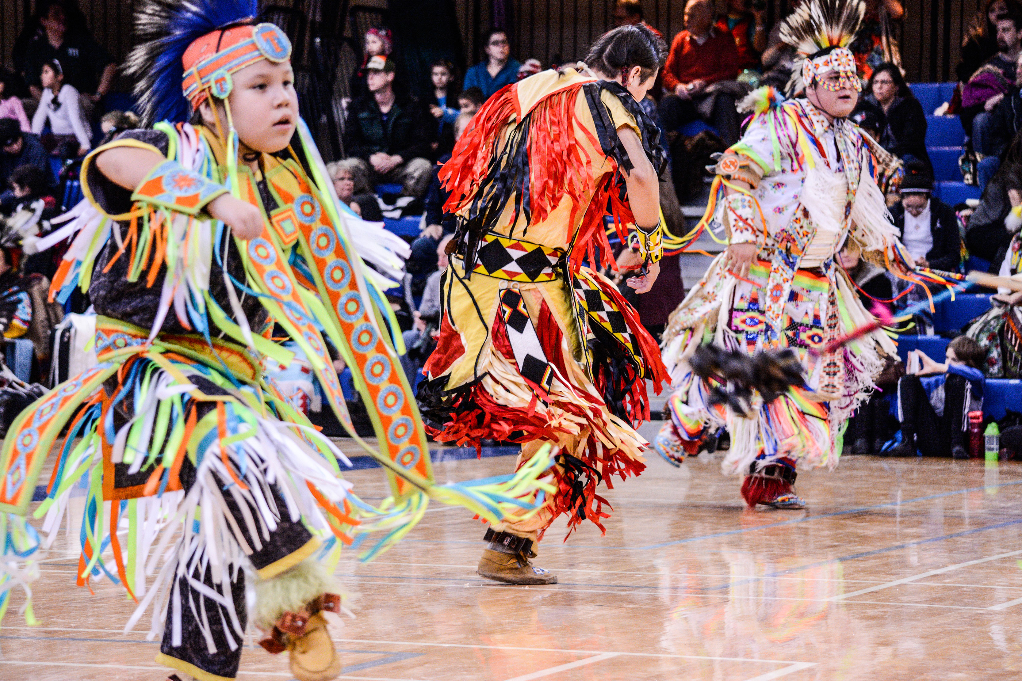 Indigenous dancers in colourful dress