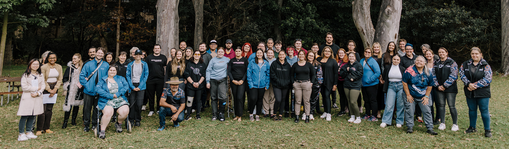 A group of students poses for a photo during a trip to Australia.