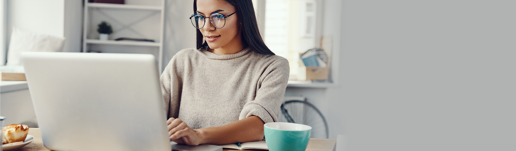 woman on computer