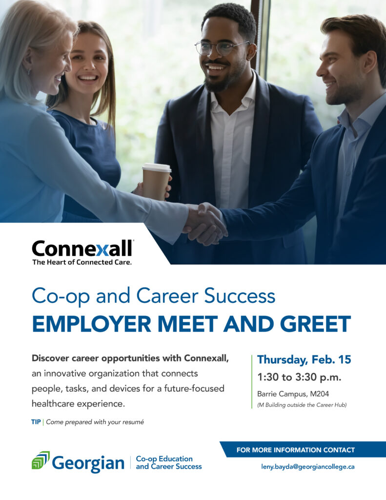 Employer meet and greet flyer.