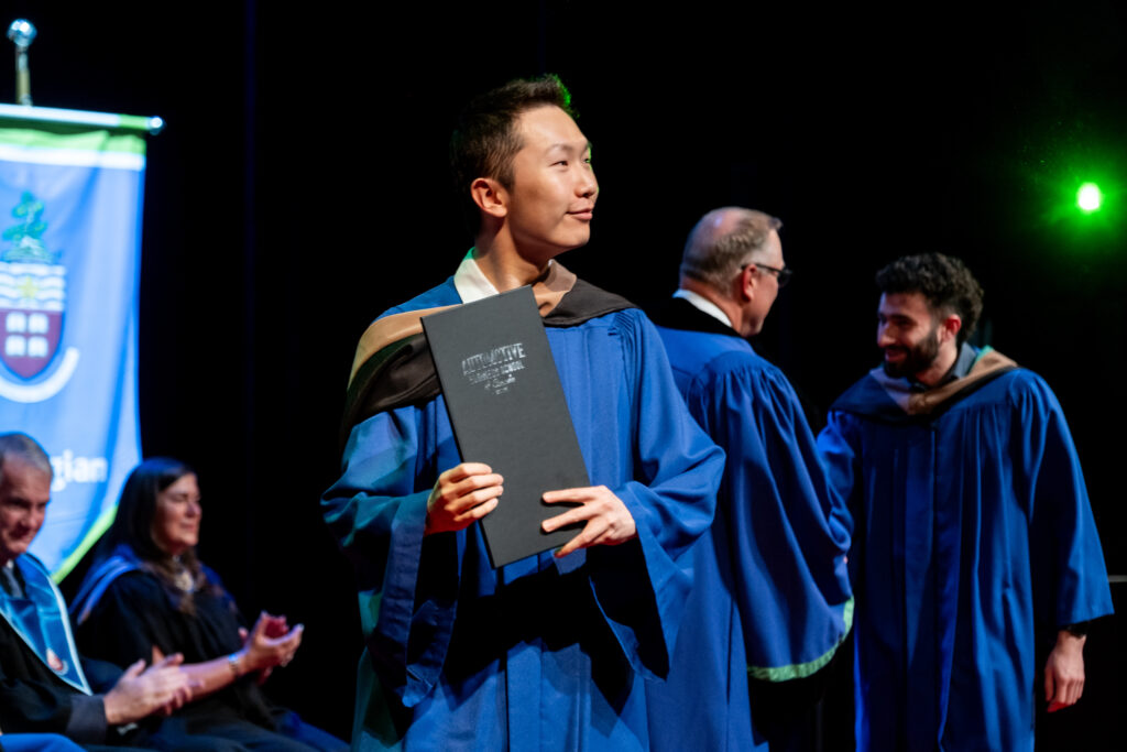 An ABSC student at convocation