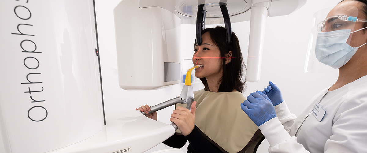 Students in the dental clinic learning space