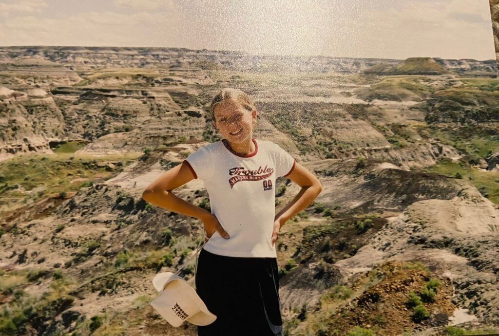 A child at Dinosaur Provincial Park.