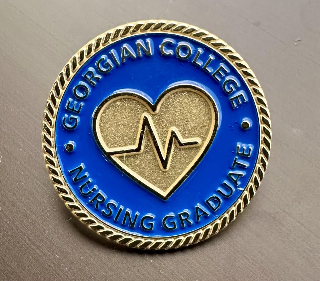 Georgian College Honours Bachelors of Science Nursing pin.