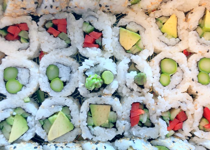 A platter of sushi