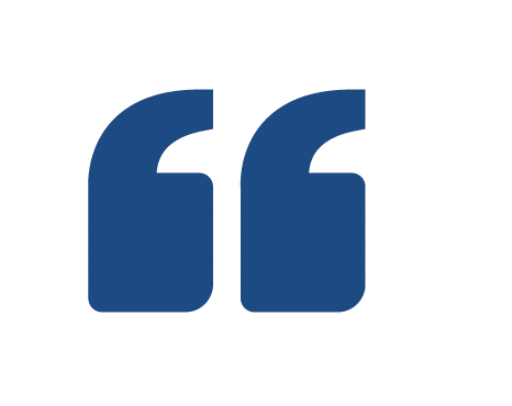 Blue quotation marks