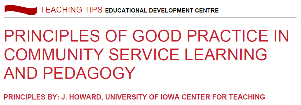 Link to Good Practice of CSL Pedagogy Paper
