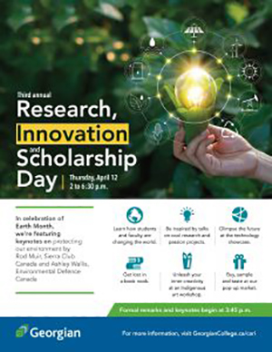 Flyer for Research, Innovation and Scholarship Day