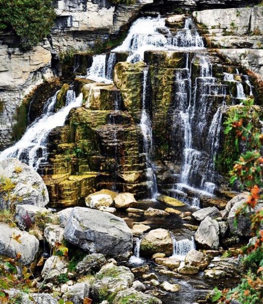 waterfall in the rocks