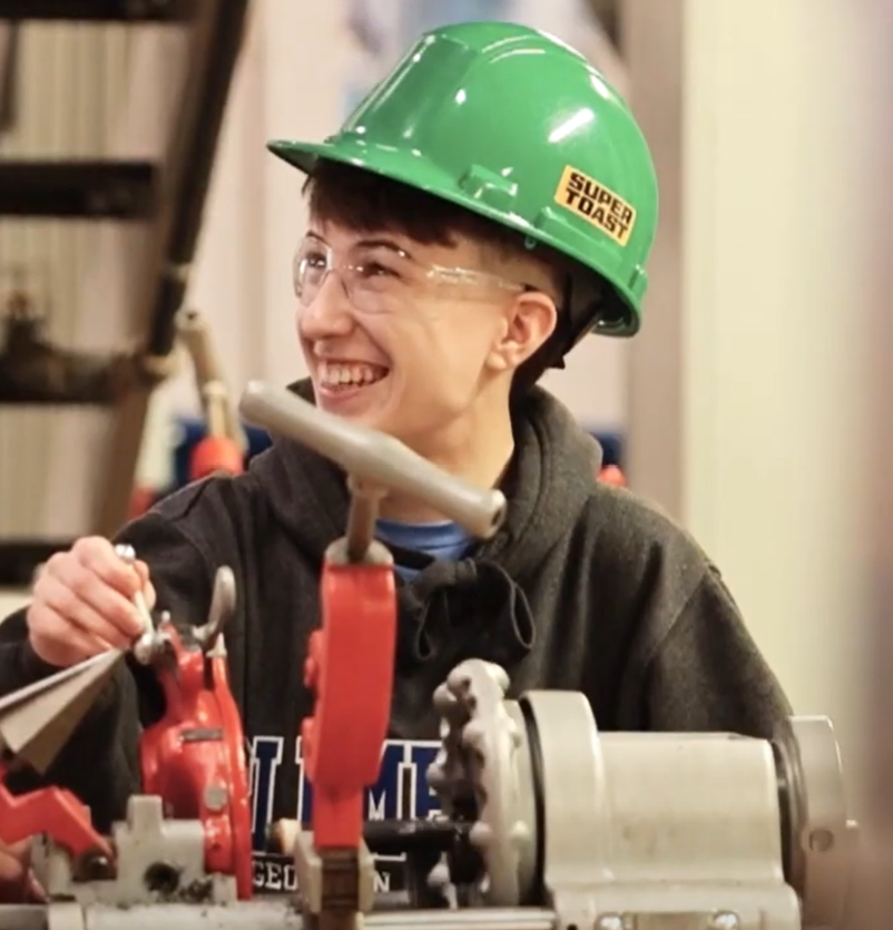 Plumbing technique student Maddy Brasil