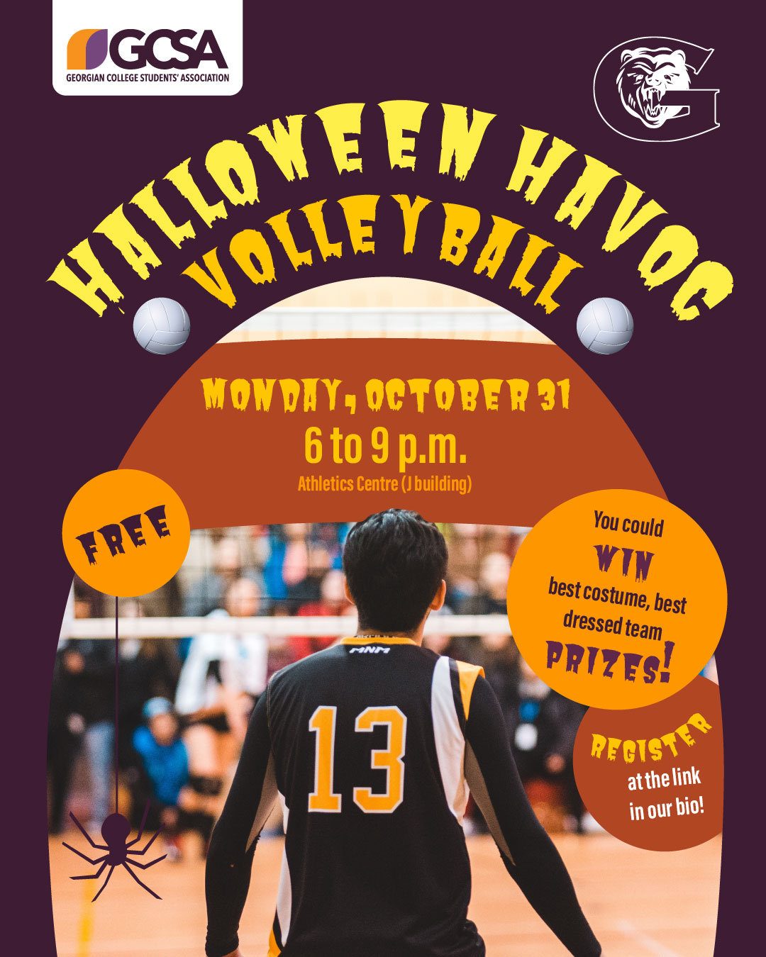 Halloween Havoc Volleyball Barrie Event College