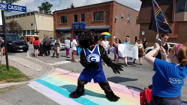 Georgian Muskoka staff members at the Muskoka Pride Parade in 2019. 