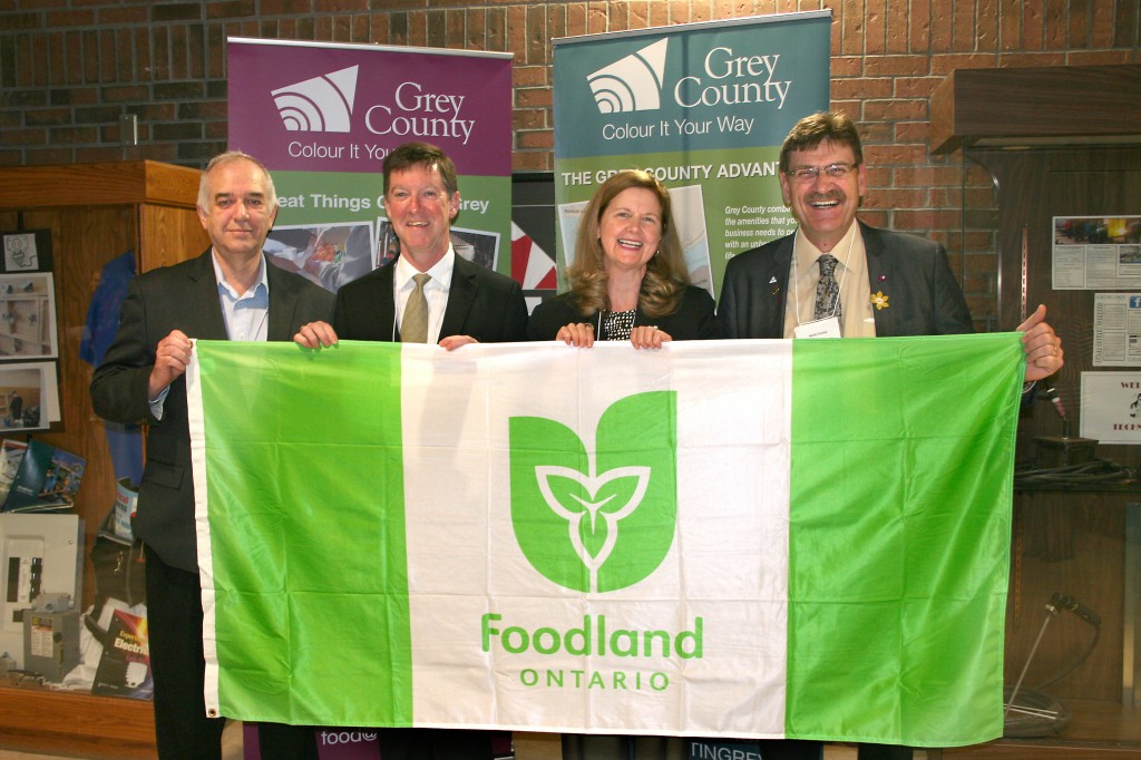 Foodland Ontario flag flies at Owen Sound College