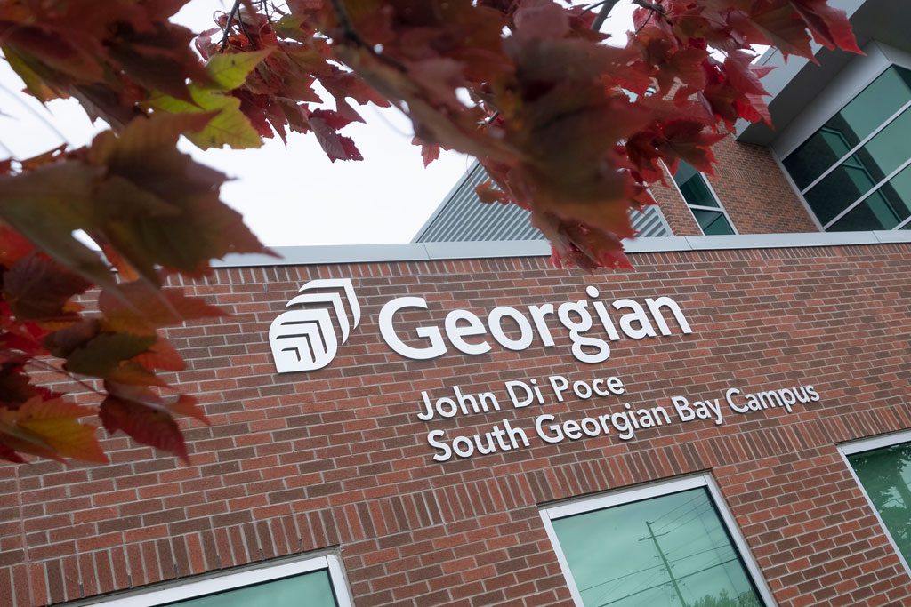 Building exterior of Georgian College's John Di Poce South Georgian Bay Campus