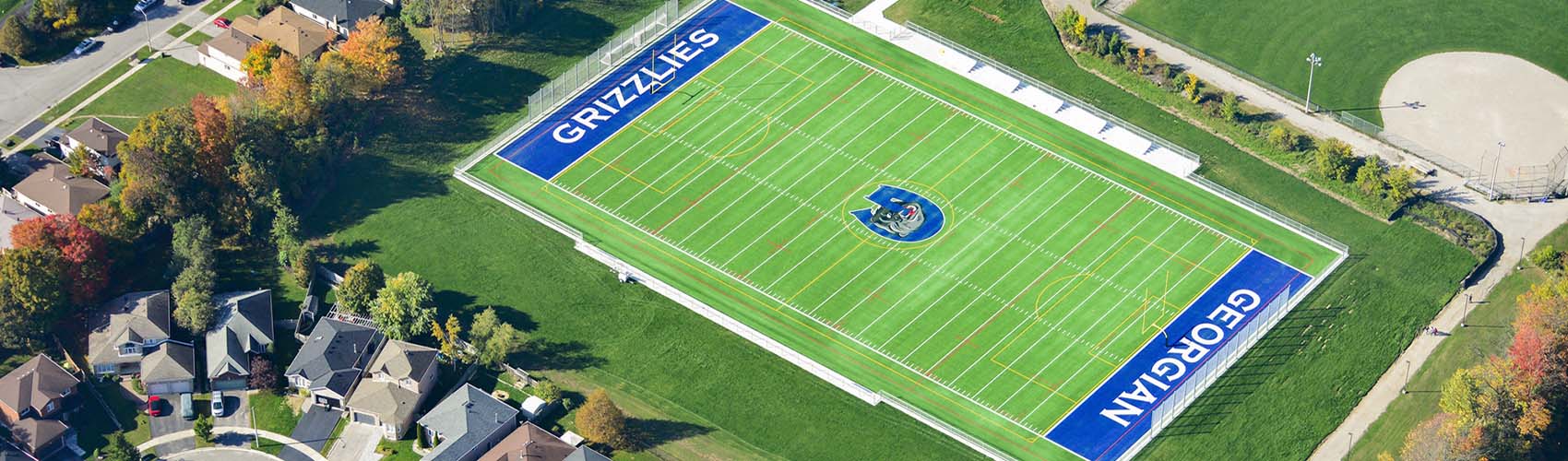 The Georgian Grizzlies sports field, with artificial turf