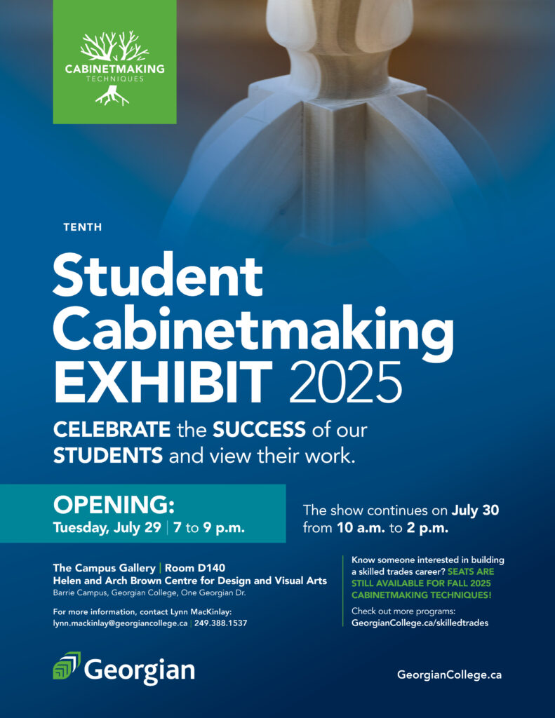 Student Cabinetmaking Exhibit 2025 poster