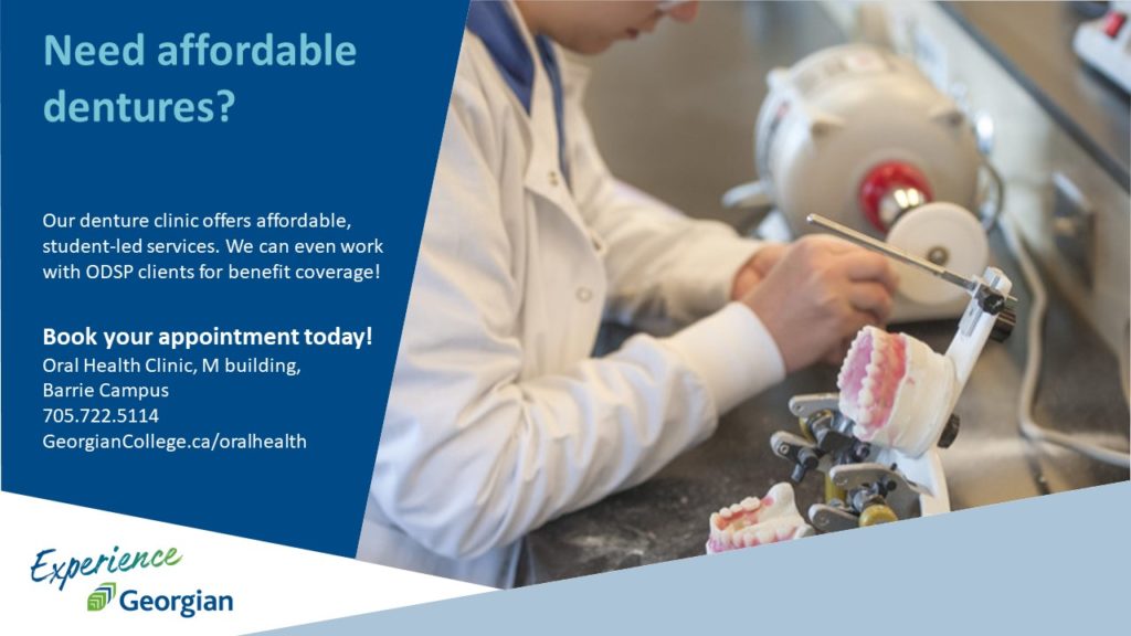 Our student-led denture clinic offers affordable options for your oral health needs