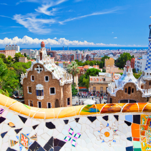 City in Spain, multicoloured mural