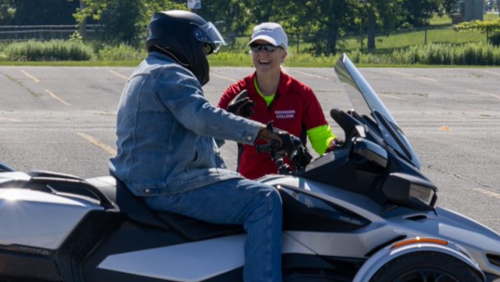 Instructor and student on a Can-Am