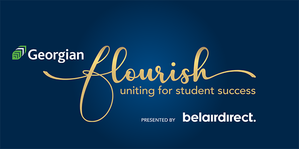 Georgian (logo) Flourish uniting for student success presented by belairdirect