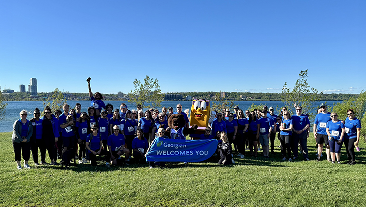 A large group of participants of the annual Rotary Fun Run and Walk at the Barrie waterfront