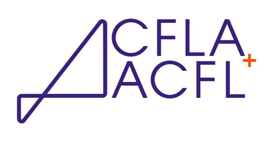 Logo with CFLA+ACFL text and abstract logo design.