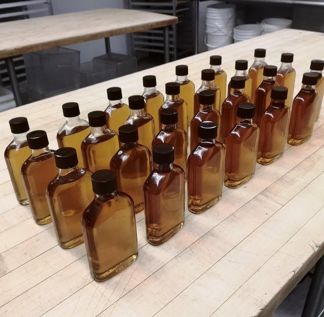 Sweet Hospitality Produces Maple Syrup On Campus Georgian College   Bottles Of Maple Syrup Barrie Campus 