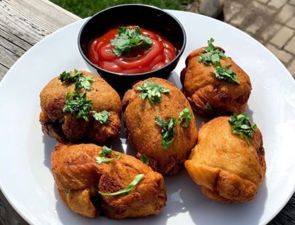 Food on a plate.