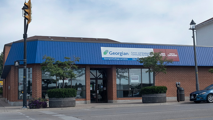 Exterior of the Career and Employment Community Services centre on Collier St. in Barrie