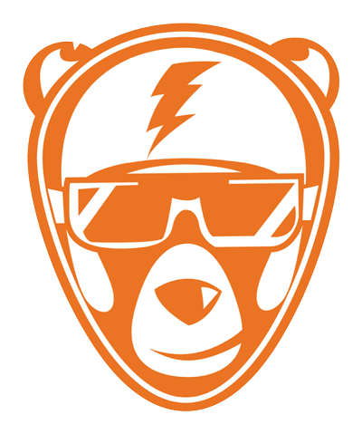 Charlie the Changemaker, a cartoon bear wearing a helmet and sunglasses