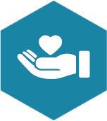 icon of a hand holding out a heart