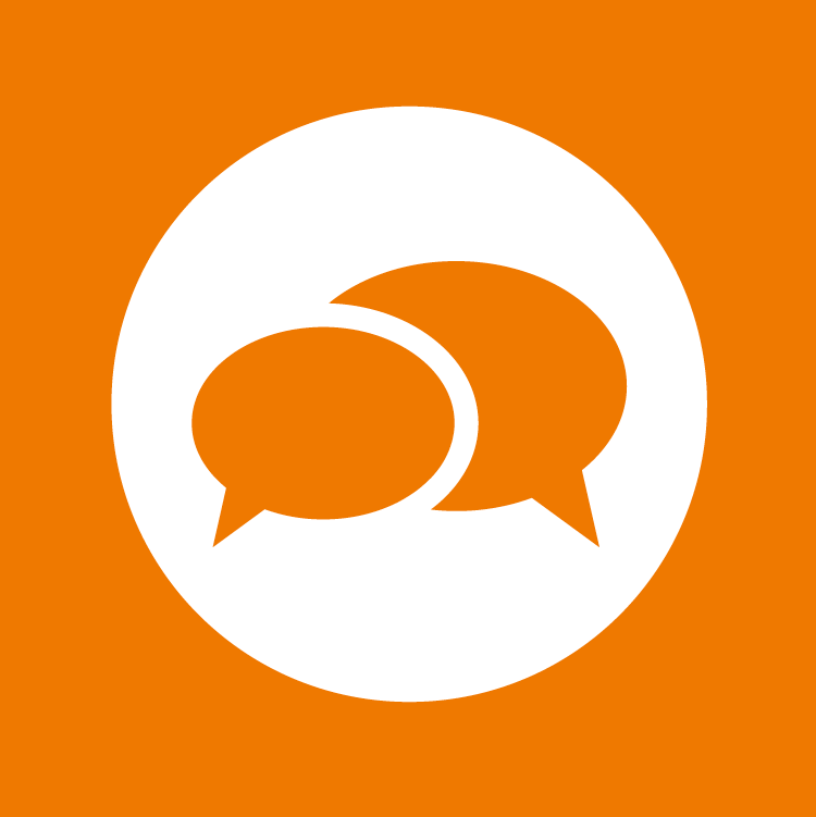 Champion changemaking pathway; icon of two speech bubbles