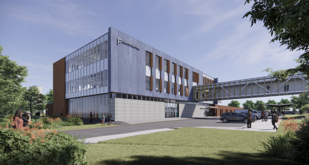 Renderings of Georgian College’s expansion of the Centre for Skilled Trades at the Barrie Campus showcase its modern design, cutting-edge learning spaces and innovative labs