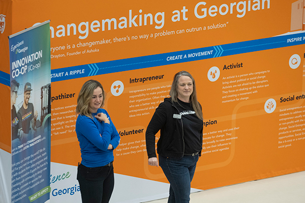 Changemaking banner at Fall 2022 Open House 