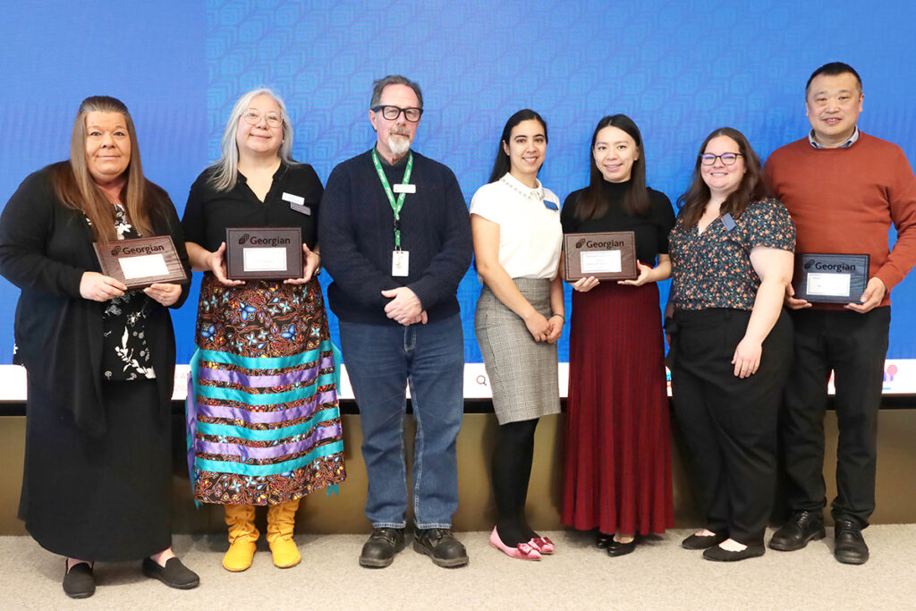 Group photo with winners of Georgian College Teaching Excellence Awards 2025