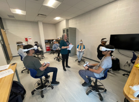 Mental Health and Wellbeing department using Virtual Reality headsets