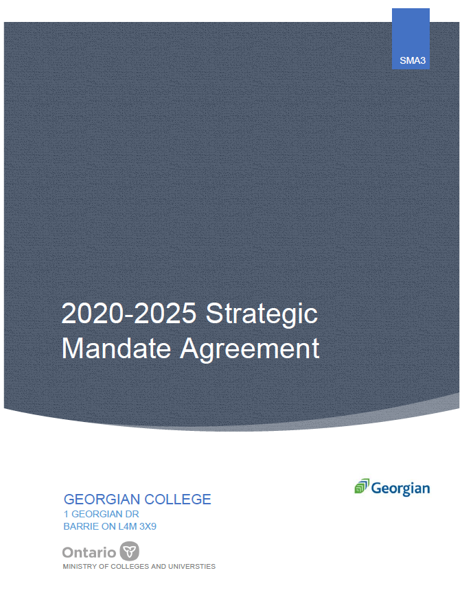 2020-2025 Strategic Mandate between СŶƵ and Ontario Ministry of Colleges and Universities