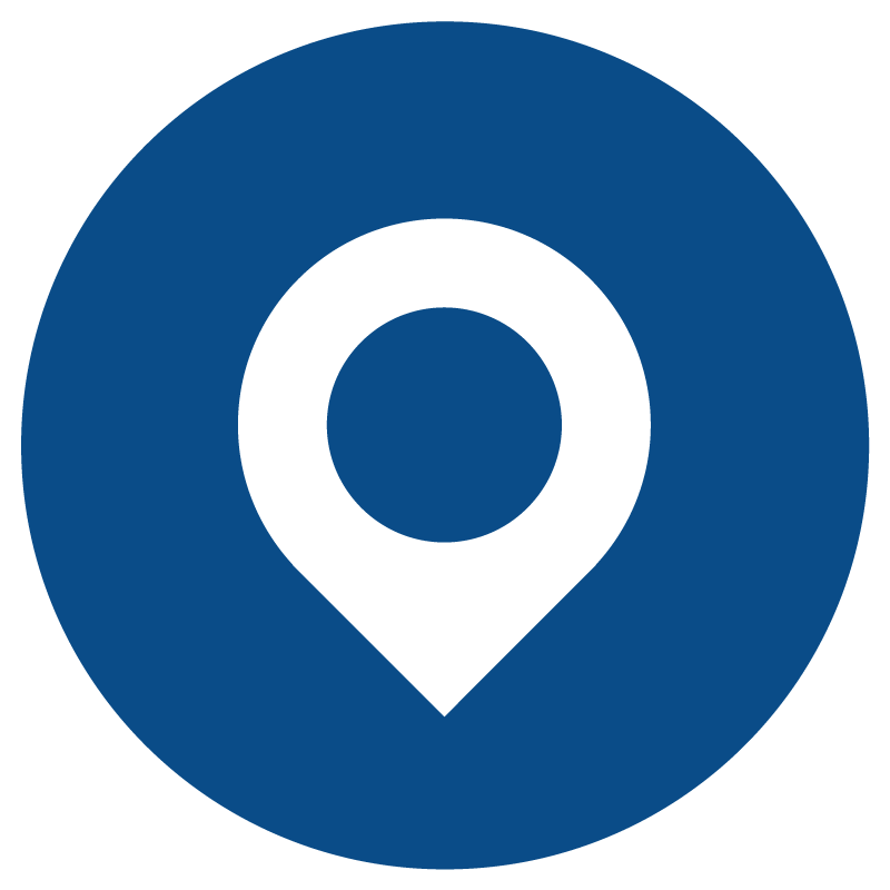 Icon of a location pin, portraying on-campus Corporate Training solutions