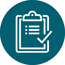 Step three to apply for OSAP: Submit your signature pages and supporting documents (featuring an icon of a clipboard with a list and checkmark on it)