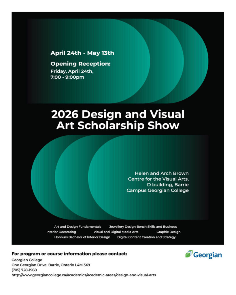 2026 Design and Visual Art Scholarship Show poster