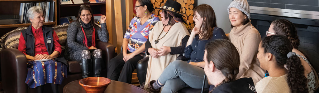 Liberal Studies students sit with Indigenous elders