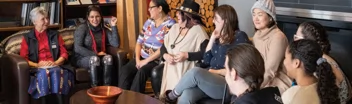Liberal Studies students sit with Indigenous elders