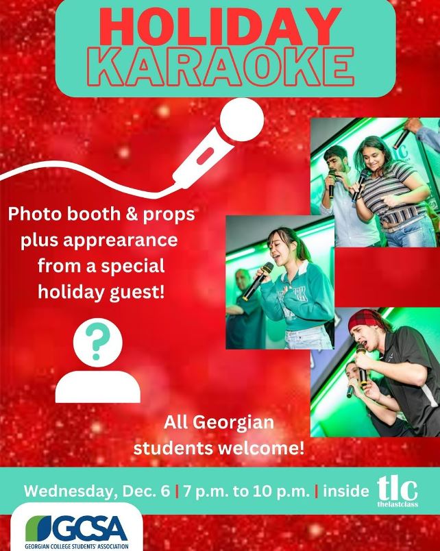 Holiday karaoke poster