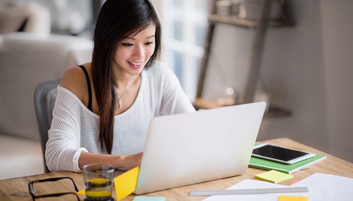 girl on computer