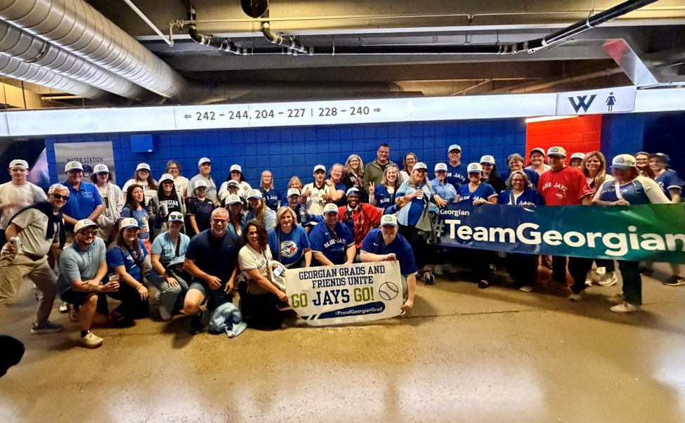 Georgian College employees, alumni and guests pictured at the Toronto Blue Jays game.
