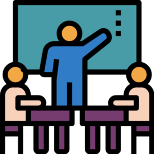 graphic of meeting in person