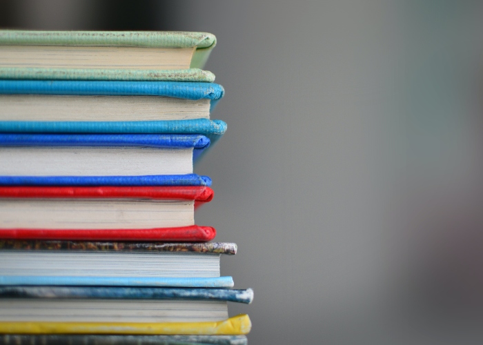 a stack of books