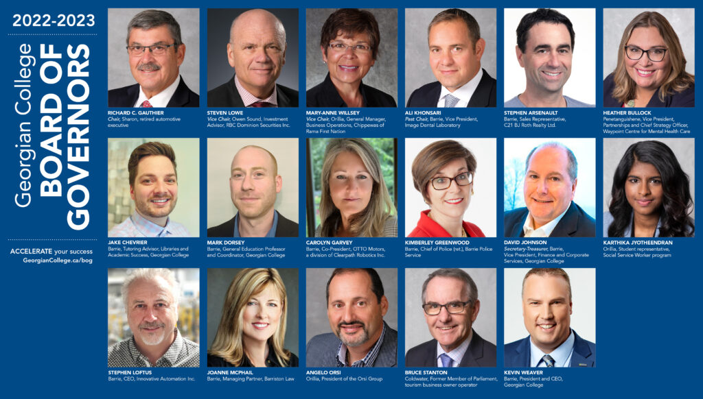 2022-2023 Georgian College Board of Governors directory